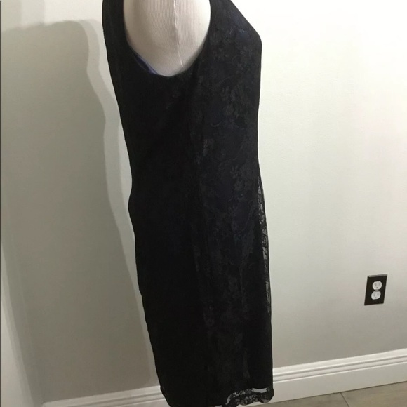 NWT ABstudio navy lace cocktail dress 12 - Picture 3 of 7